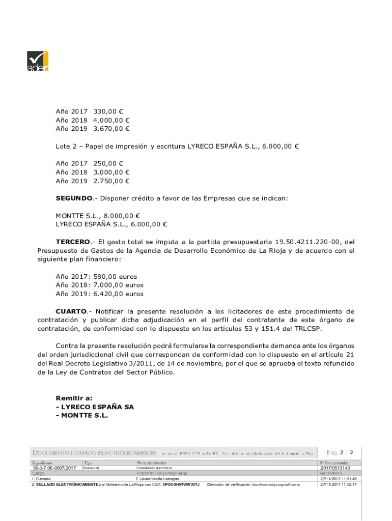 El Gobierno de La Rioja firma el contrato de compra-venta y Preview on Page 1