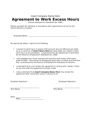 chemgroupsa.comexcess-hours-of-work-agreementExcess Hours of Work Agreement Ontario Template - ChemgroupSA