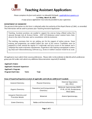 Fillable Online forms.appteaching-assistant-application-formFree Online ...