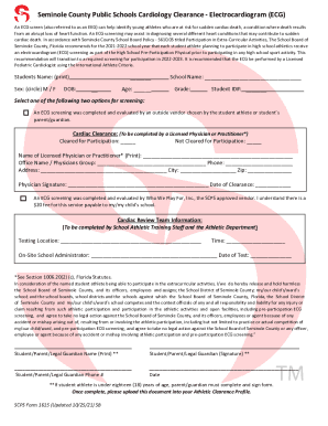 Seminole County Public Schools Cardiology Clearance - Electrocardiogram ...