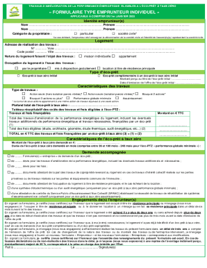 co-PTZ individuel : formulaire Emprunteur ... - Service-public.fr