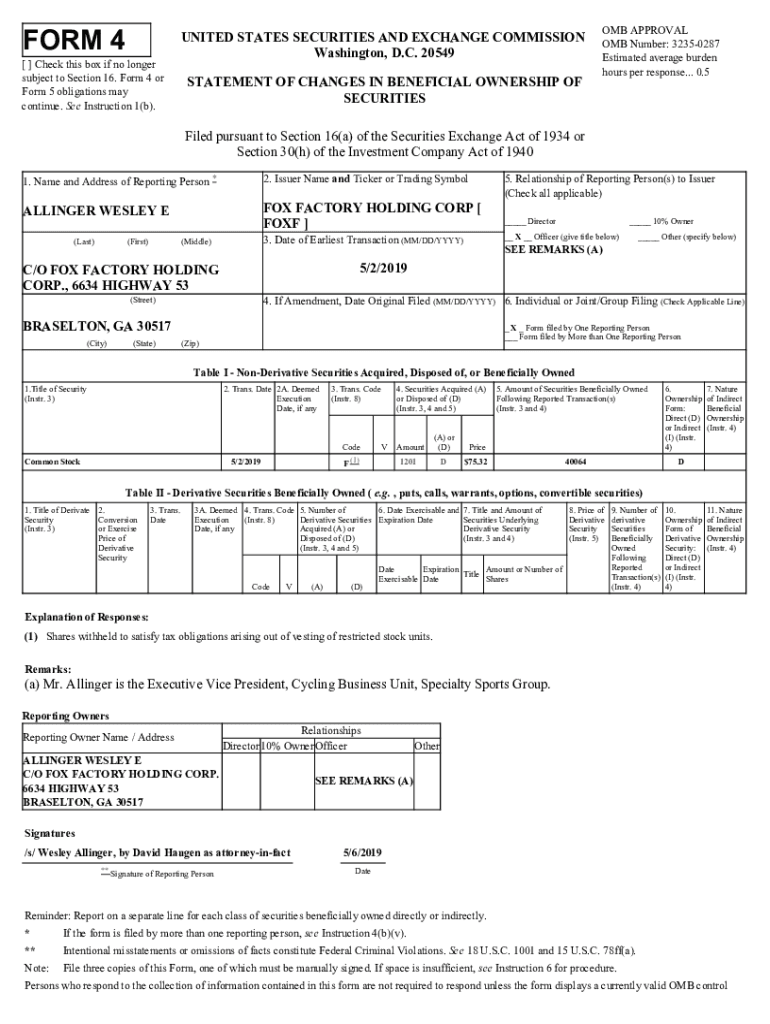 Fillable Online (1) Shares withheld to satisfy tax obligations arising ...