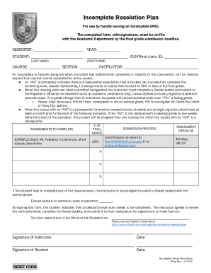 Fillable Online wiki.geneseo.edudisplayDAPAIncomplete Grades ...