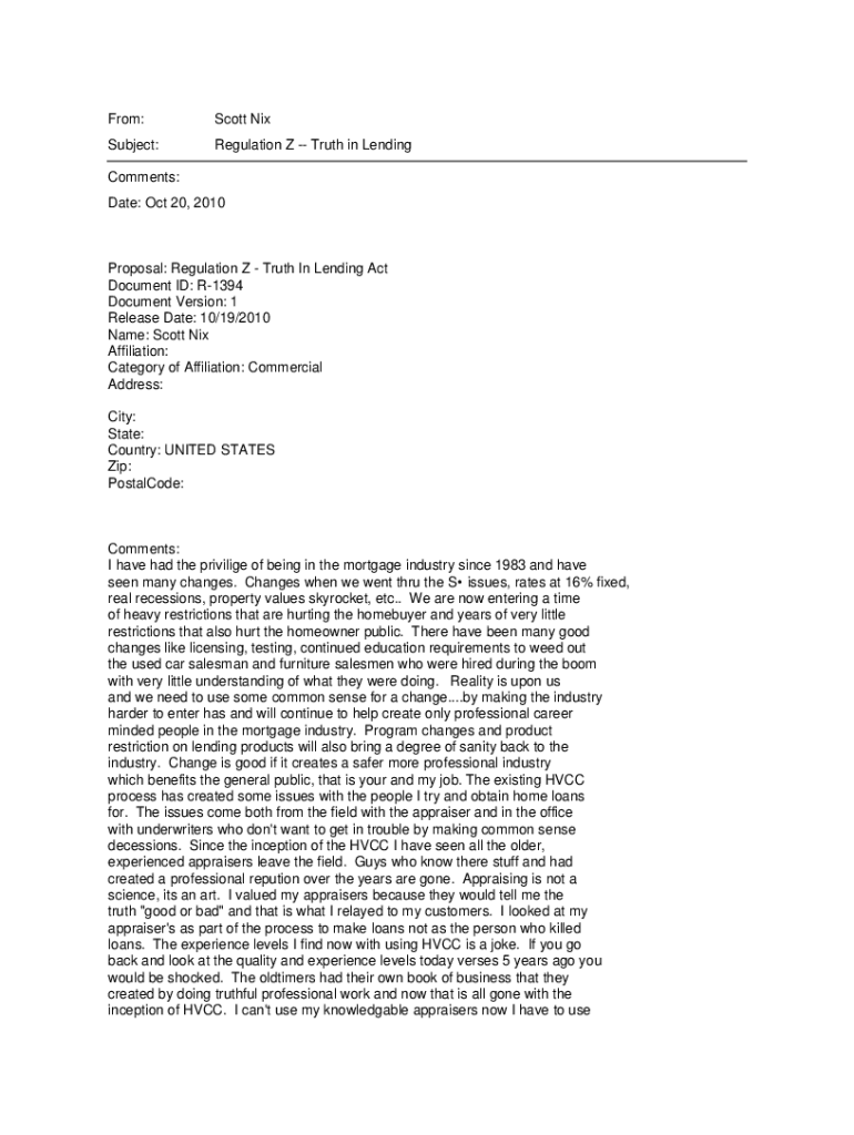 Fillable Online www.ncua.govtruthlendingactregulationzTruth in