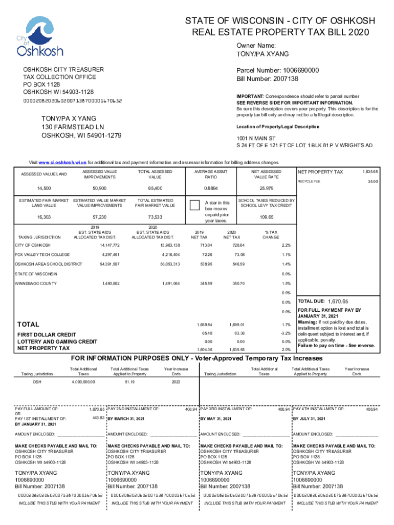 Fillable Online www.revenue.wi.govPagesPropertyTaxDOR Property Tax