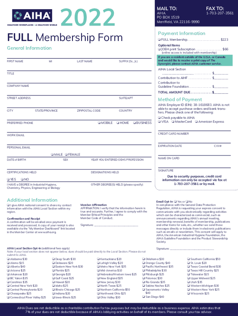 Fillable Online MAIL TO