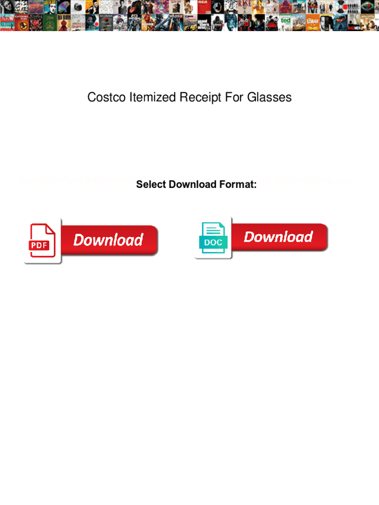 Fillable Online Costco Itemized Receipt For Glasses. Costco Itemized Receipt For Glasses maronda ...