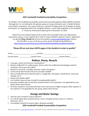 Fillable Online Reduce, Reuse, Recycle Energy and Water Savings Fax ...