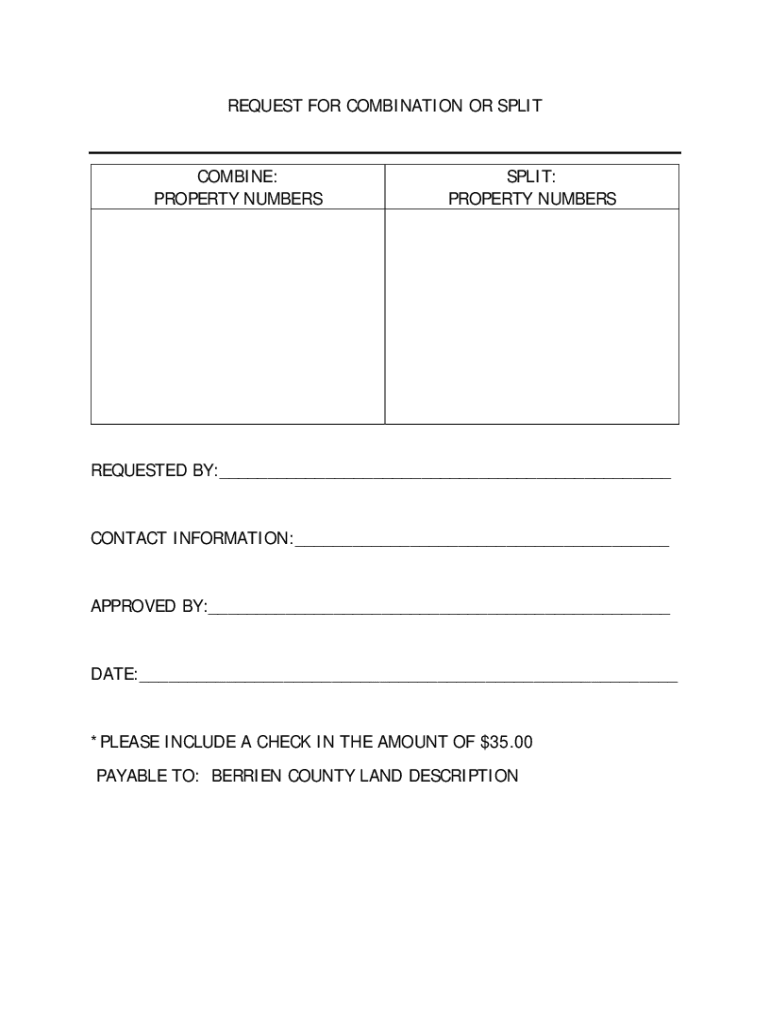 Fillable Online Town of Wawayanda Request for combination / merge of