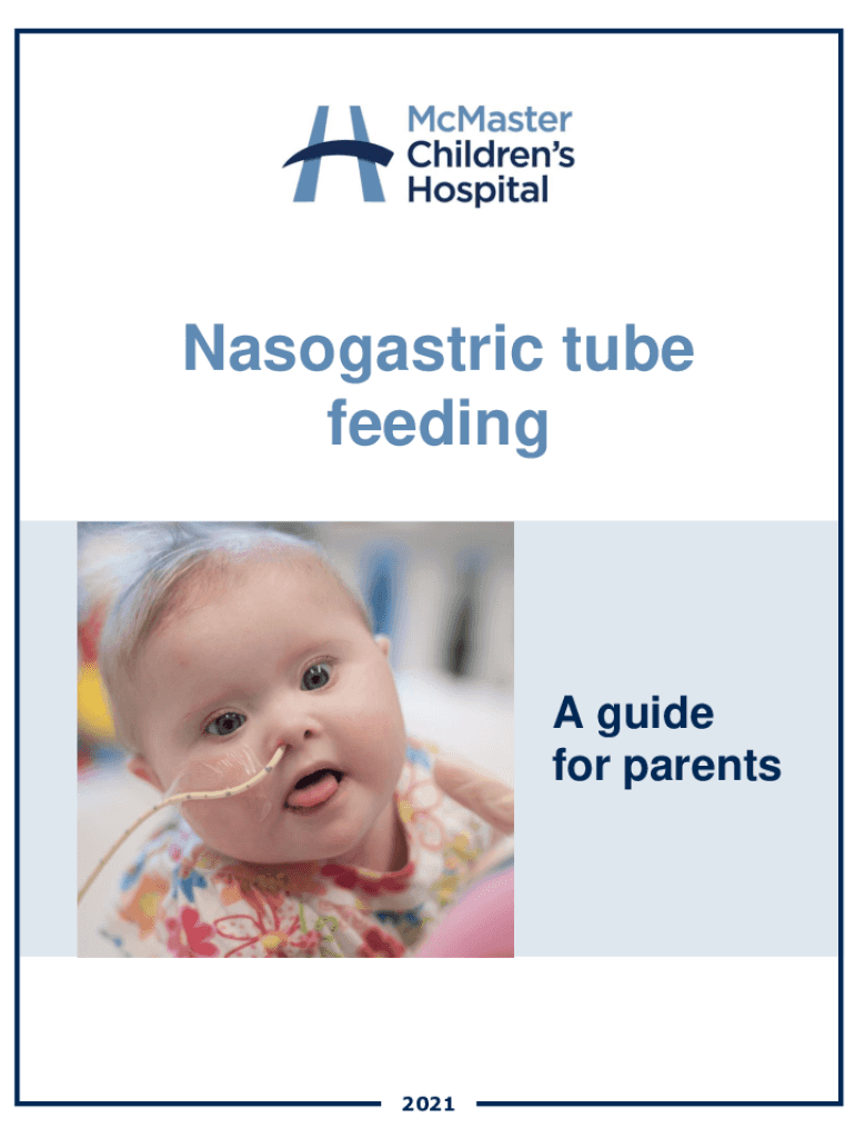 Fillable Online Nasogastric Tube Feeding A guide for parents Fax