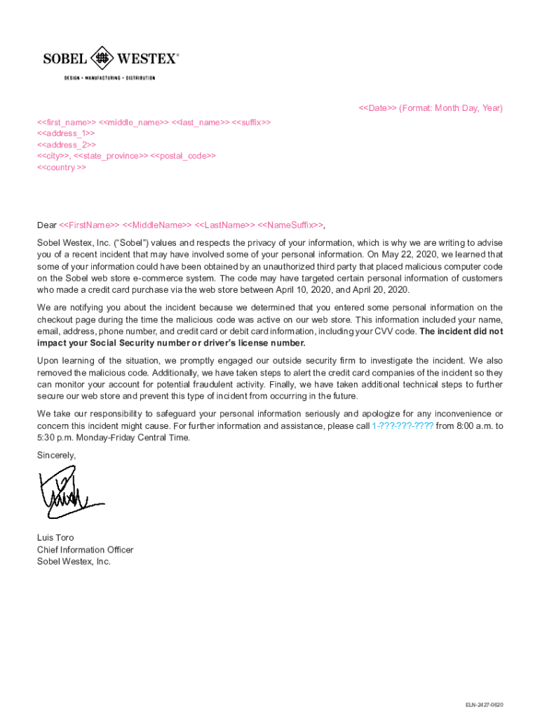 Fillable Online SobelWestexInc.Consumer.pdf Fax Email Print pdfFiller