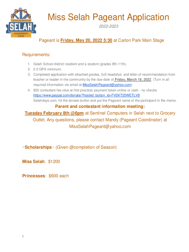 Selah Community Days Home Page - Selah, WASelah Parks and RecreationSelah Parks and Recreation Preview on Page 1