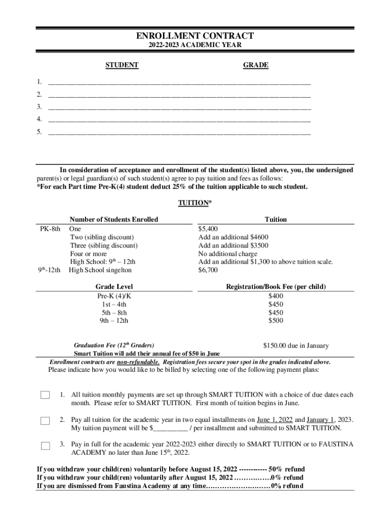 Fillable Online 11+ Student Enrollment Form Templates PDFDOC Fax Email