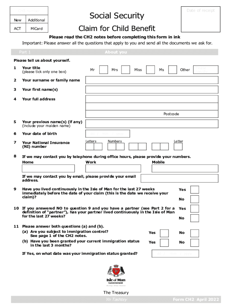 Fillable Online Claim Child Benefit How to claim GOV.UKClaim Child