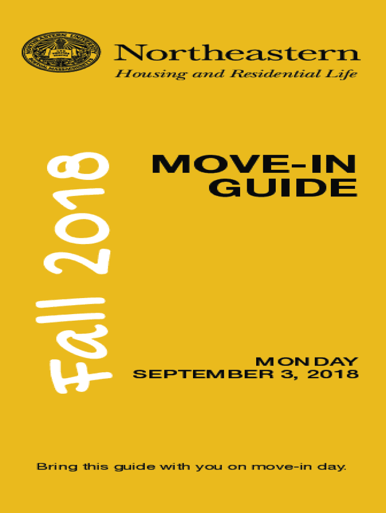 Fillable Online MOVEIN GUIDE Northeastern University Fax Email Print