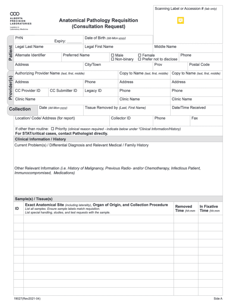 anatomical pathology requisition Preview on Page 1