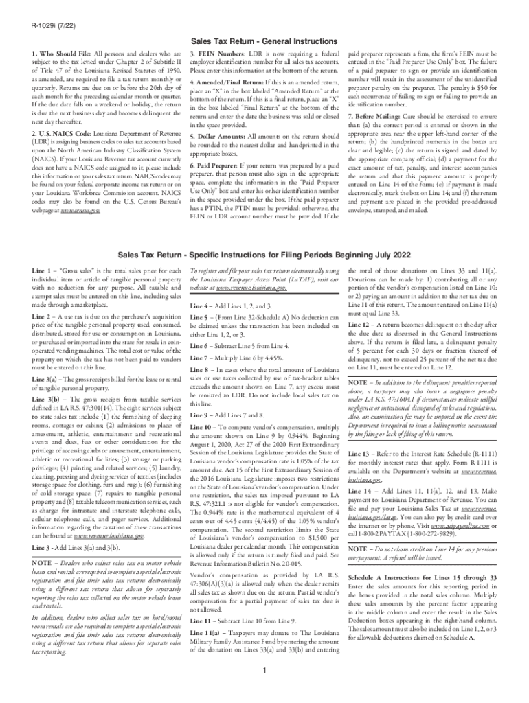 Louisiana sales tax instructions Fill out & sign online DocHub