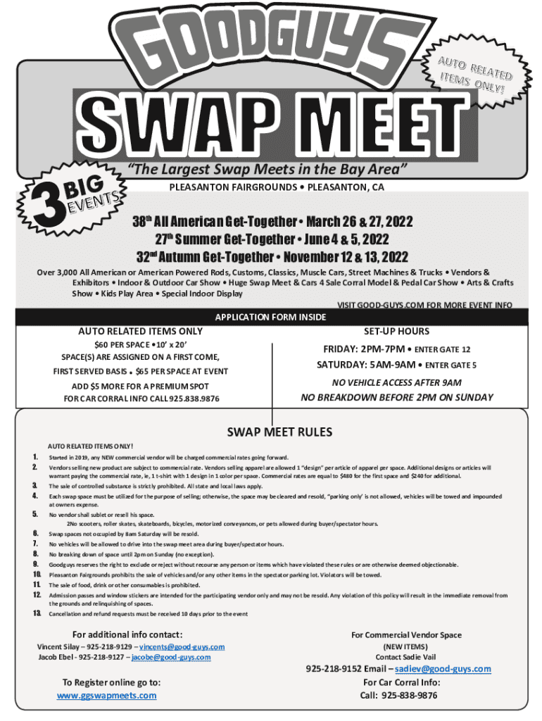 Pomona Swap Meet 2025 Calendar 