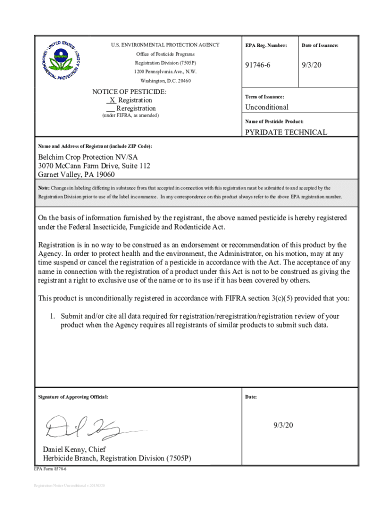 Fillable Online US EPA, Pesticide Product Label, PYRIDATE TECHNICAL,09 ...