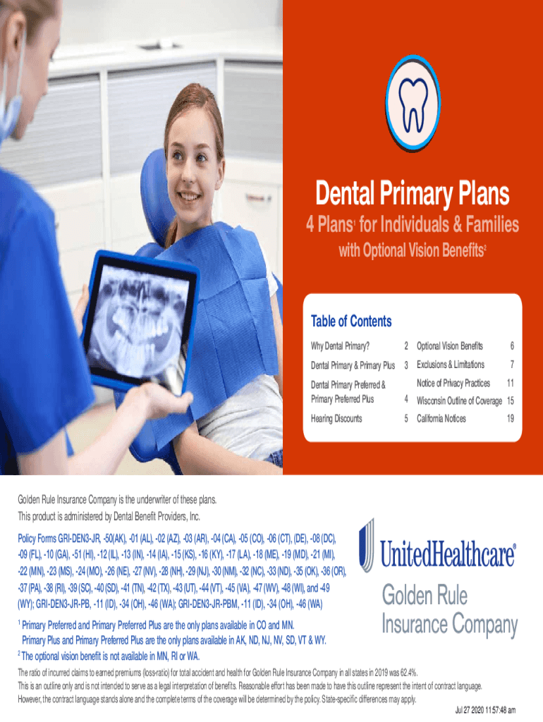 Fillable Online Dental HMO (DHMO) InsuranceDental Value Plan Humana