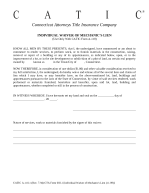 WAIVER OF MECHANICS LIENS (Use for Residential Property OnlyNOT TO ...