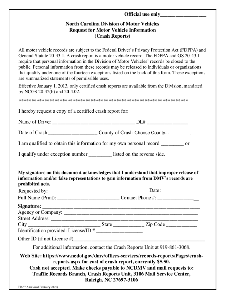 tr 67a form Preview on Page 1
