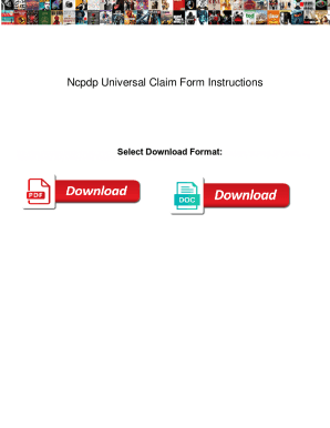 Fillable Online Ncpdp Universal Claim Form Instructions. Ncpdp Universal Claim Form Instructions ...