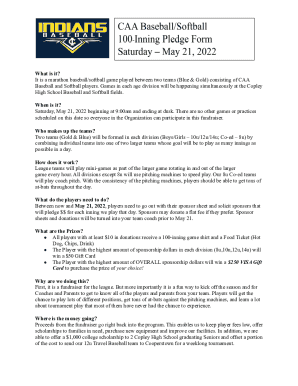 2022 100 INNING GAME FUNDRAISER Player Pledge form.docx