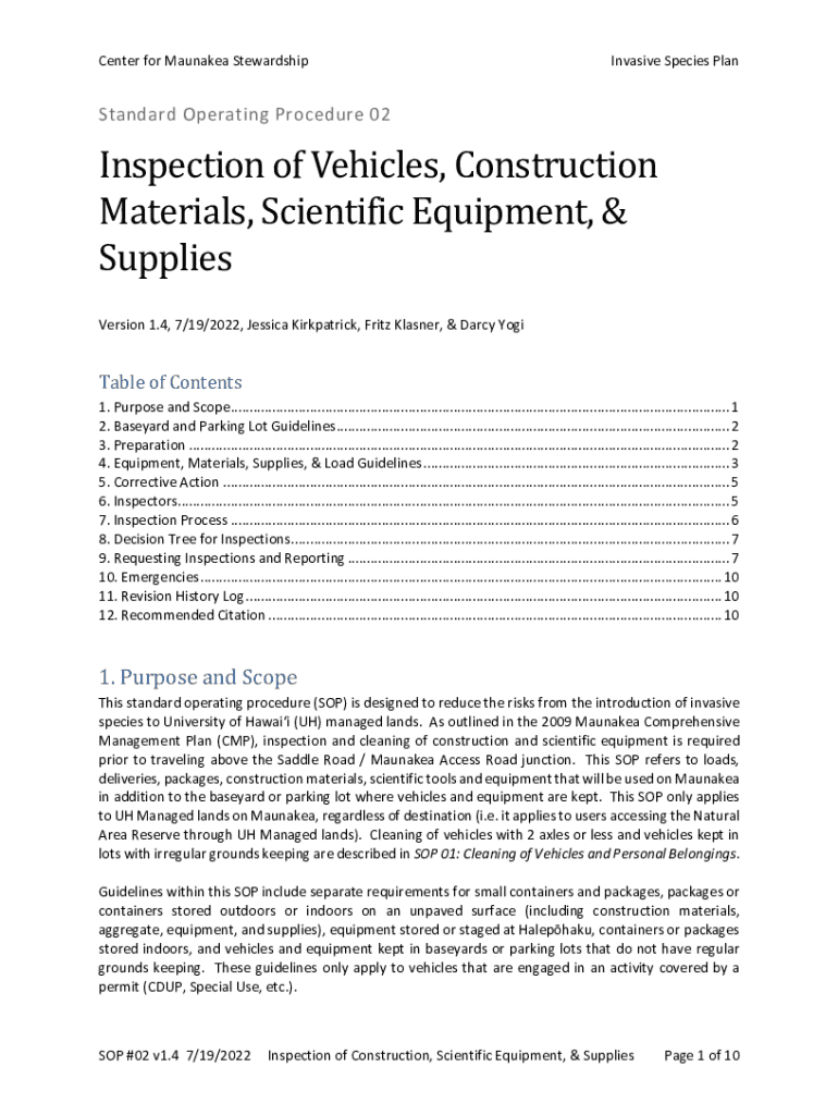 Fillable Online hilo hawaii Inspection of Vehicles, Construction
