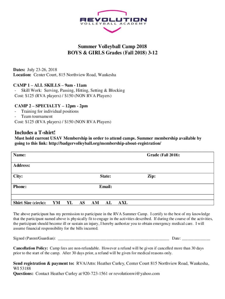 Fillable Online Cal poly beach volleyball camps kzah.jasperschwering