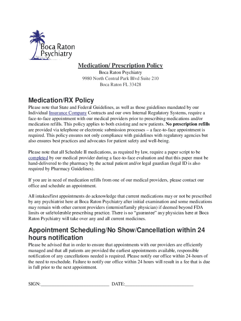 Fillable Online Boca Raton PsychiatryWe take the time to deliver