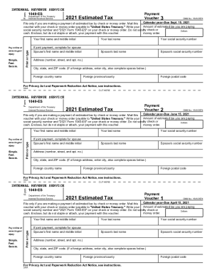 Fillable Online 2021 Federal Estimated Tax Vouchers Fax Email Print - pdfFiller