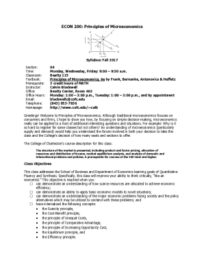 Fillable Online ECON 200: Principles of Microeconomics Fax Email Print ...