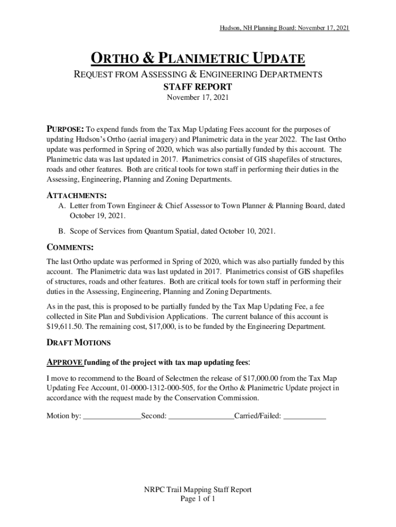 Fillable Online qoj.woutenco.nlhudsonnhplanningboardHudson nh