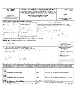 Form5500 Annual Return/Report of Employee Benefit Plan 6-7-22