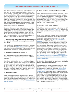 Fillable Online Step-by-Step Guide to Notifying under Subpart P Fax ...