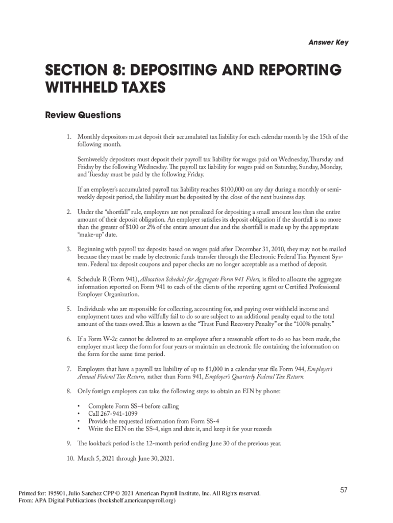 Depositing And Reporting Employment Taxes