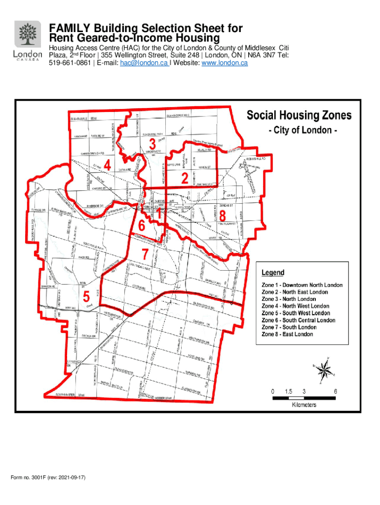 Fillable Online FAMILY Building Selection Sheetfor Rent Gearedto