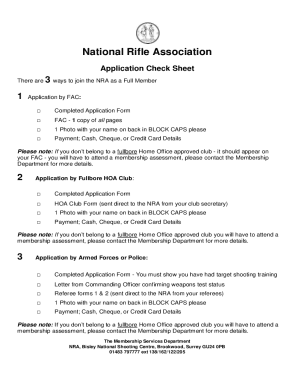 Fillable Online National Rifle Association - NRA Fax Email Print ...