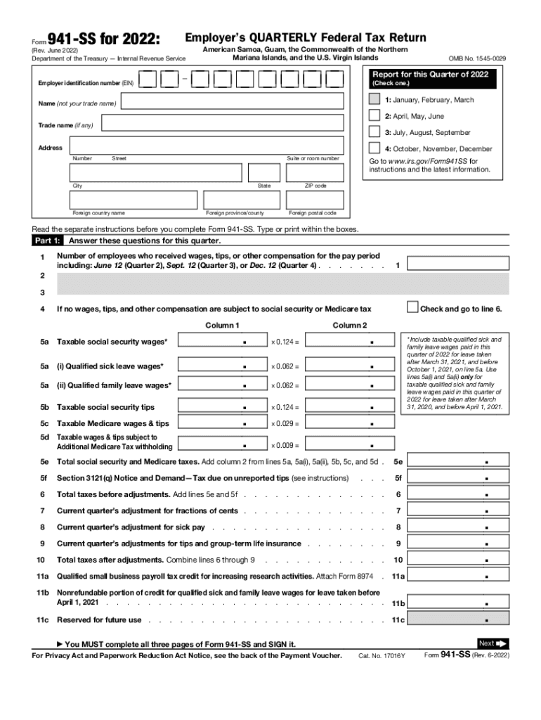 941 form printable Preview on Page 1