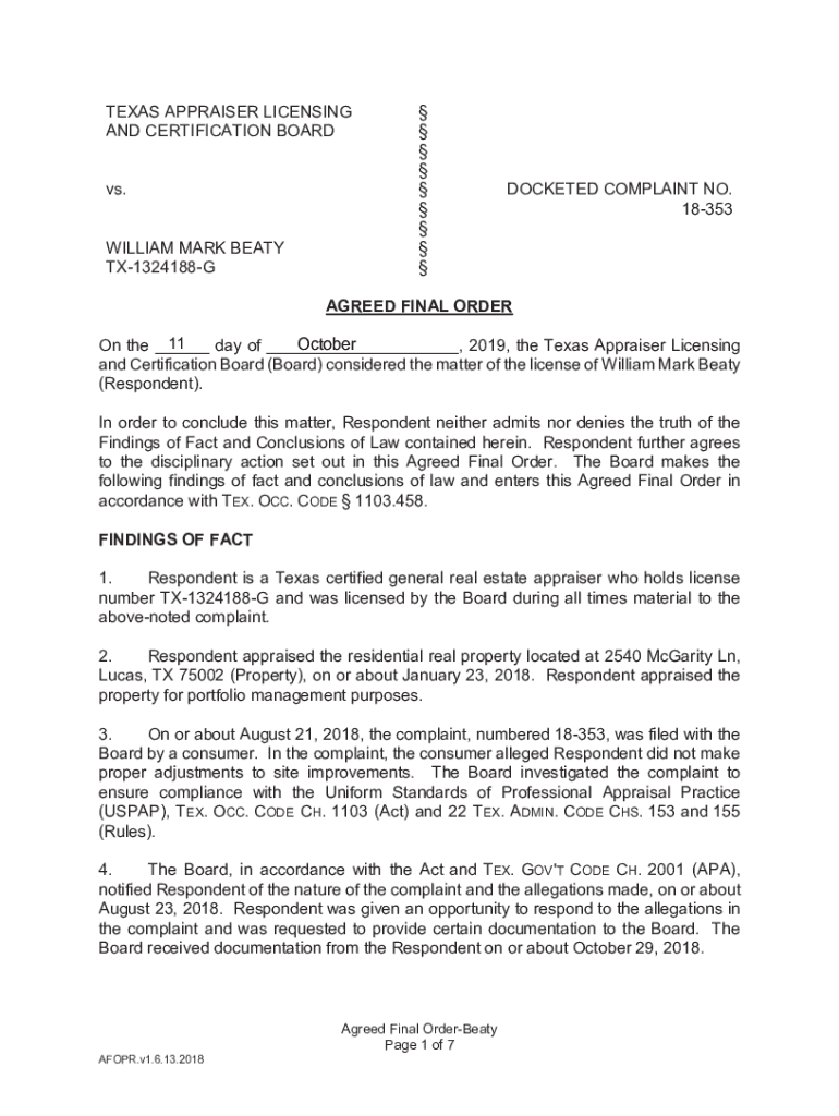 Fillable Online www.tsl.texas.govappraiserlicensingRecords Appraisal