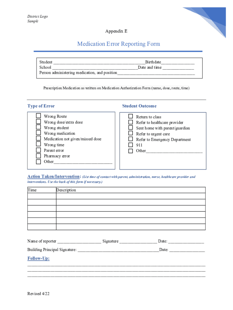 Fillable Online www.signnow.com19677-medication-error-formsPrintable ...