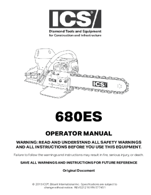 Fillable Online 680ES OPERATOR MANUAL WARNING: READ AND UNDERSTAND ALL SAFETY WARNINGS Fax Email ...
