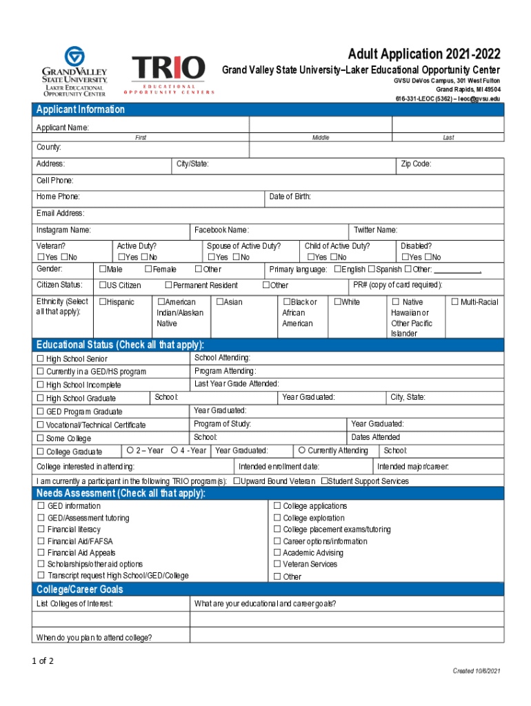 Fillable Online www.gvsu.eduleoccms-form-edit2021-2022 LEOC Application ...