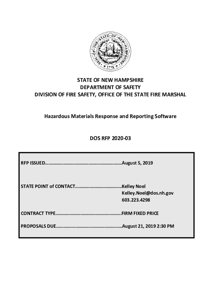 Fillable Online das nh of Fire