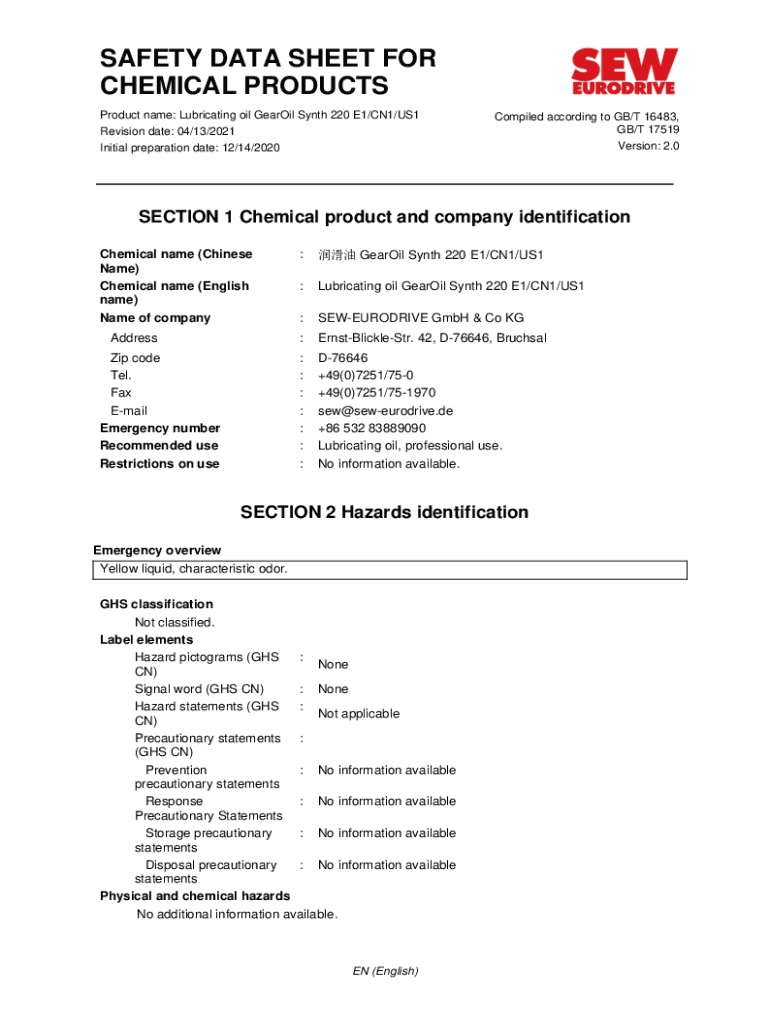 Fillable Online download pdfSAFETY DATA SHEET FOR CHEMICAL PRODUCTS