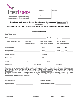 Purchase and Sale of Future Receivables Agreement