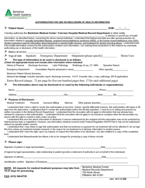 Authorization for Use or Disclosure of Health Information