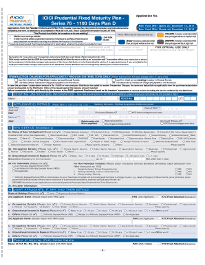 ICICI Prudential Fixed Maturity Plan Application Form
