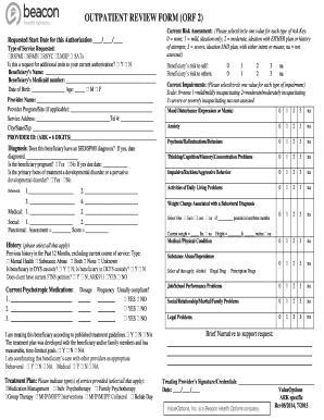 Outpatient Review Form